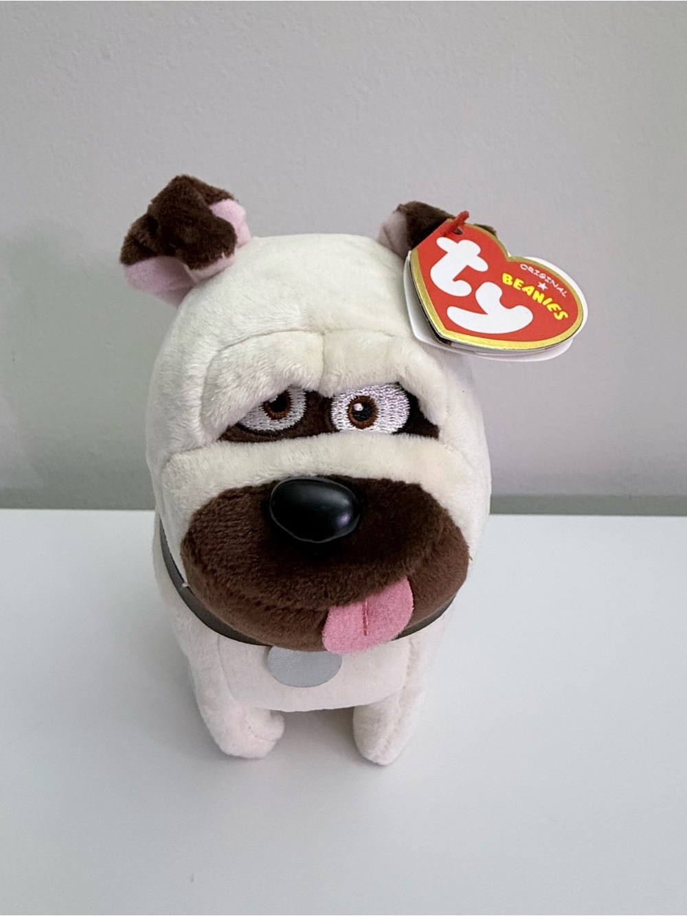 Ty Beanie Babies The Secret Life of Pets Mel Pug Dog Plush Stuffed Animal NWT